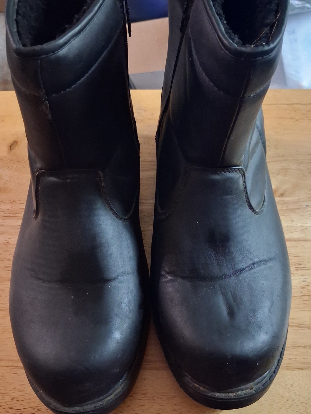 Totes Black Side Zip Men's 10 W Boots Cabincore Cozycore Cold Weather Chunky